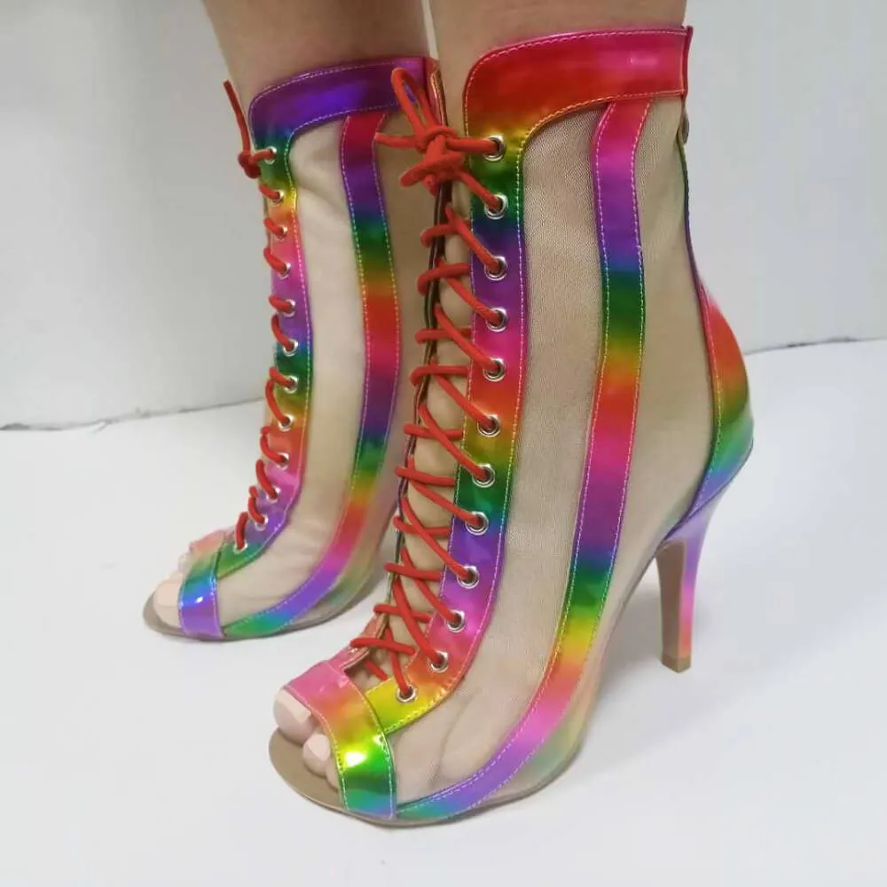 Sierra Pride - Rainbow - Suede Sole - Dance Floor Only