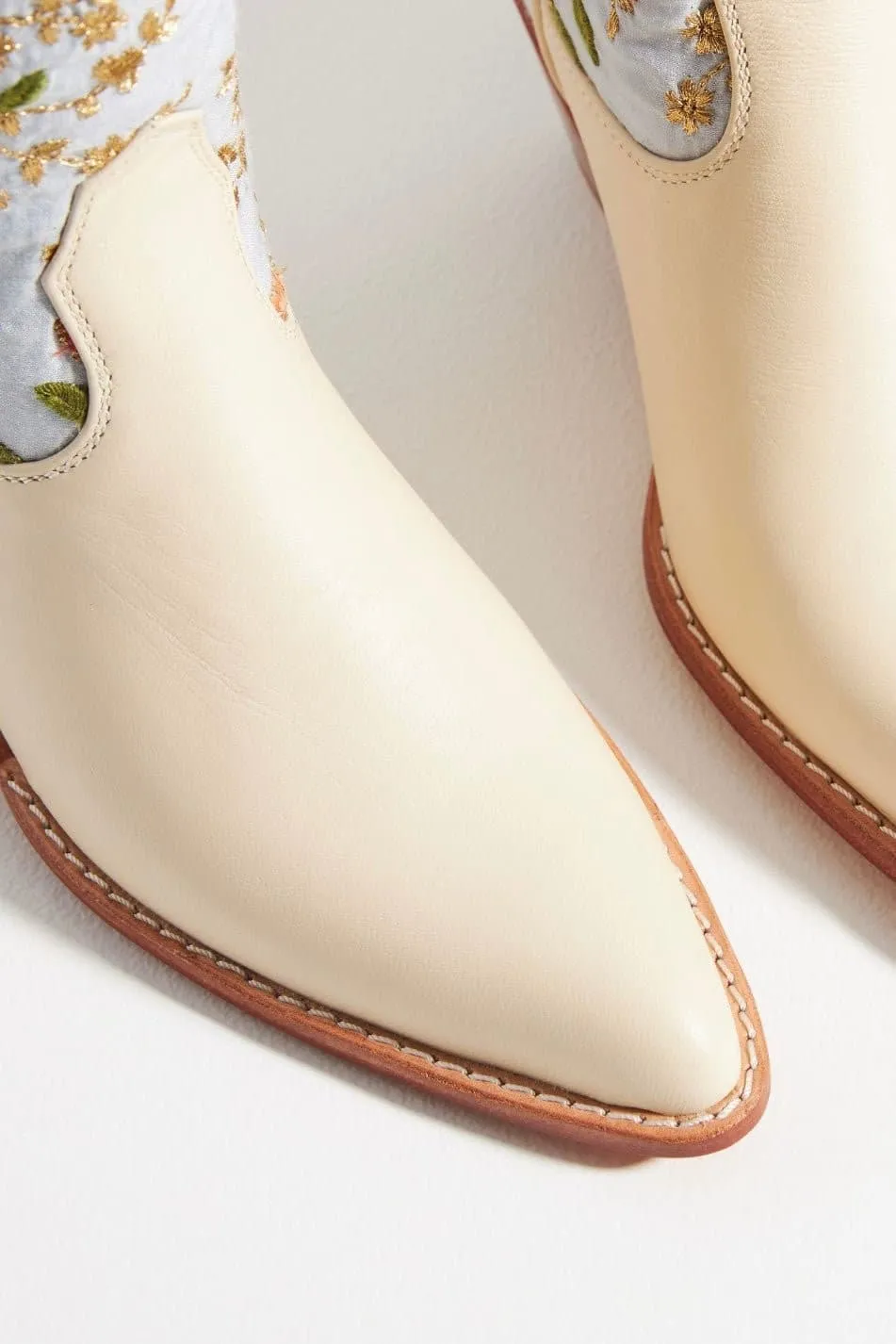 SILK EMBROIDERED WESTERN BOOTS LOUIS