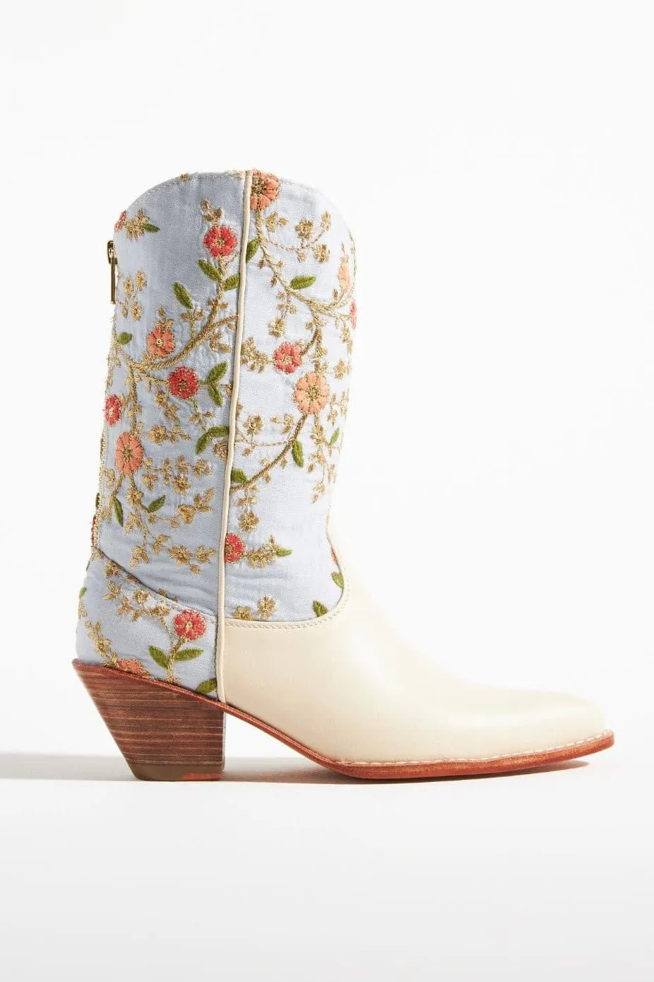 SILK EMBROIDERED WESTERN BOOTS LOUIS