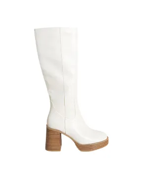 Size 8.5 White Juniper - Platform Knee-High Boots