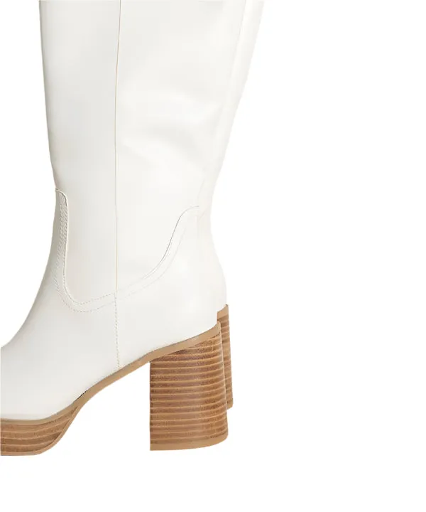 Size 8.5 White Juniper - Platform Knee-High Boots