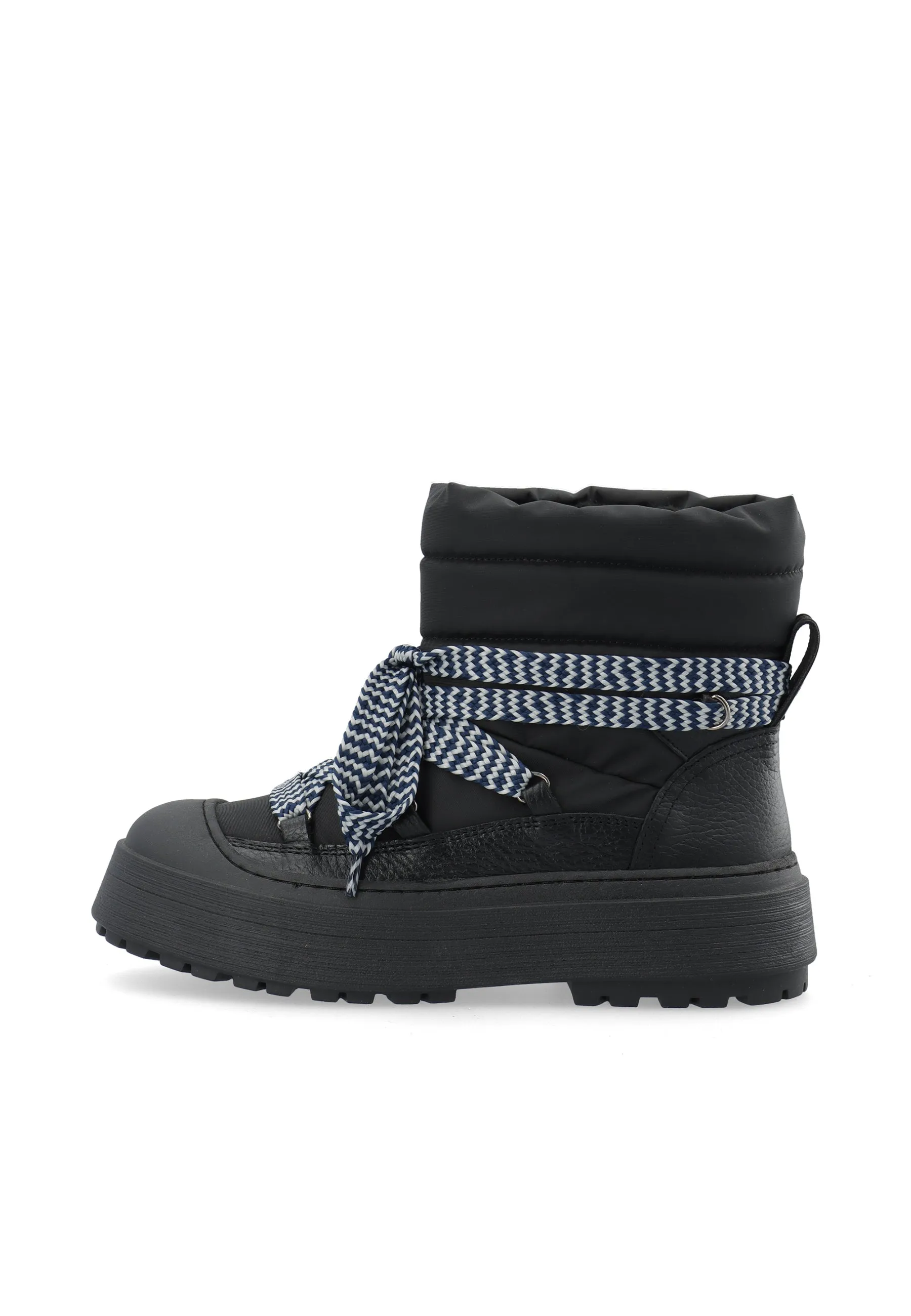 Snowboot - Leather/Textile - Black, Warm Lining*Snowboot - Leather/Textile - Black, Warm Lining - Black