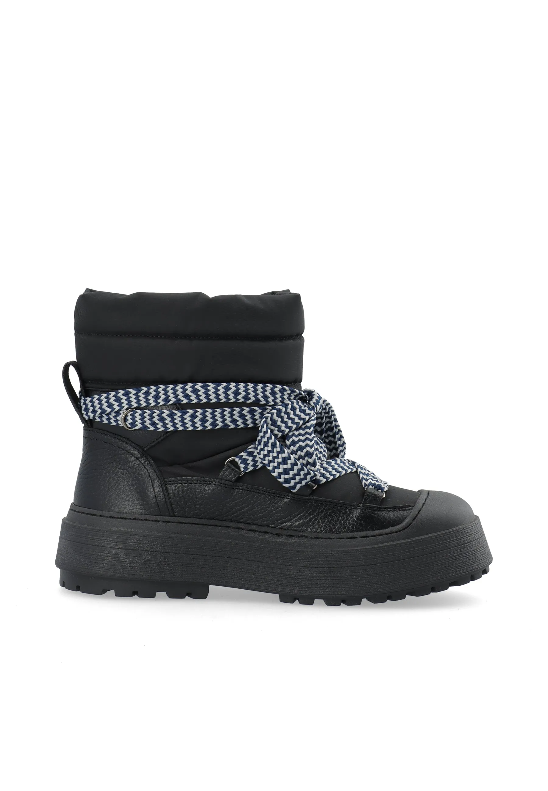 Snowboot - Leather/Textile - Black, Warm Lining*Snowboot - Leather/Textile - Black, Warm Lining - Black