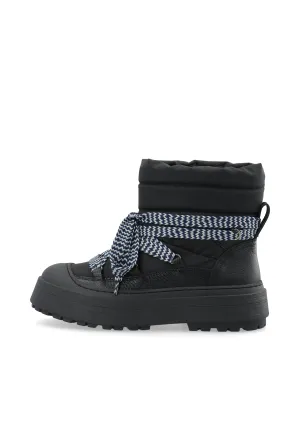 Snowboot - Leather/Textile - Black, Warm Lining*Snowboot - Leather/Textile - Black, Warm Lining - Black
