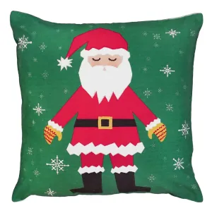 Snowflake Santa 20"x20" Printed Pillow
