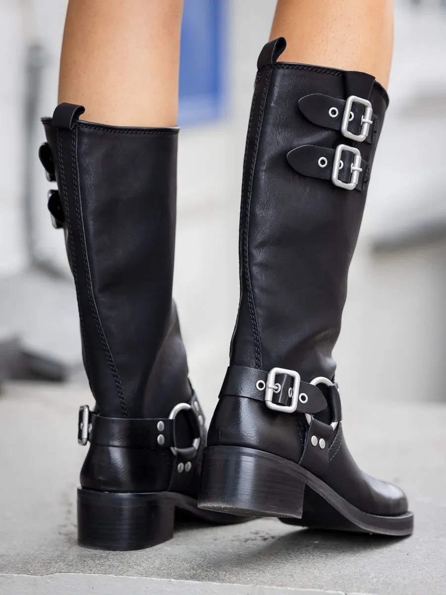 Steve Madden Eastern sort boots med spenner
