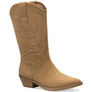 Style & Co. Womens Miyyaa Embroidered Cowboy, Western Boots Tan 7 Medium (B,M)