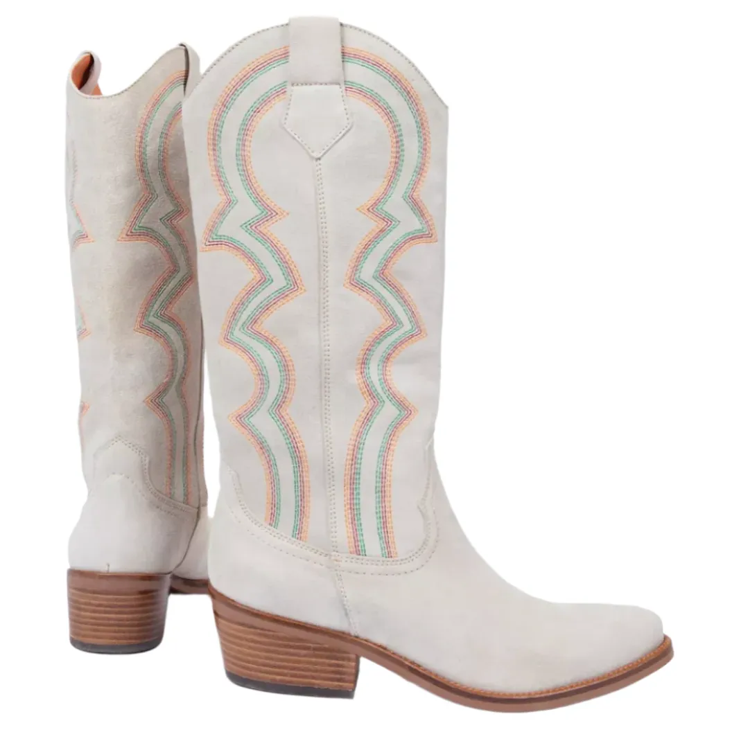 Sun Salutation Embroidered Cowboy Boot