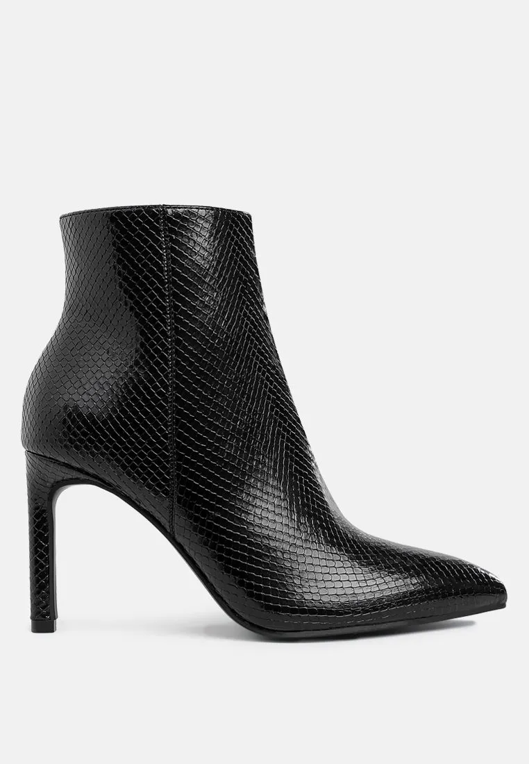 Textured Stiletto Heel Ankle Boots


 By RAG