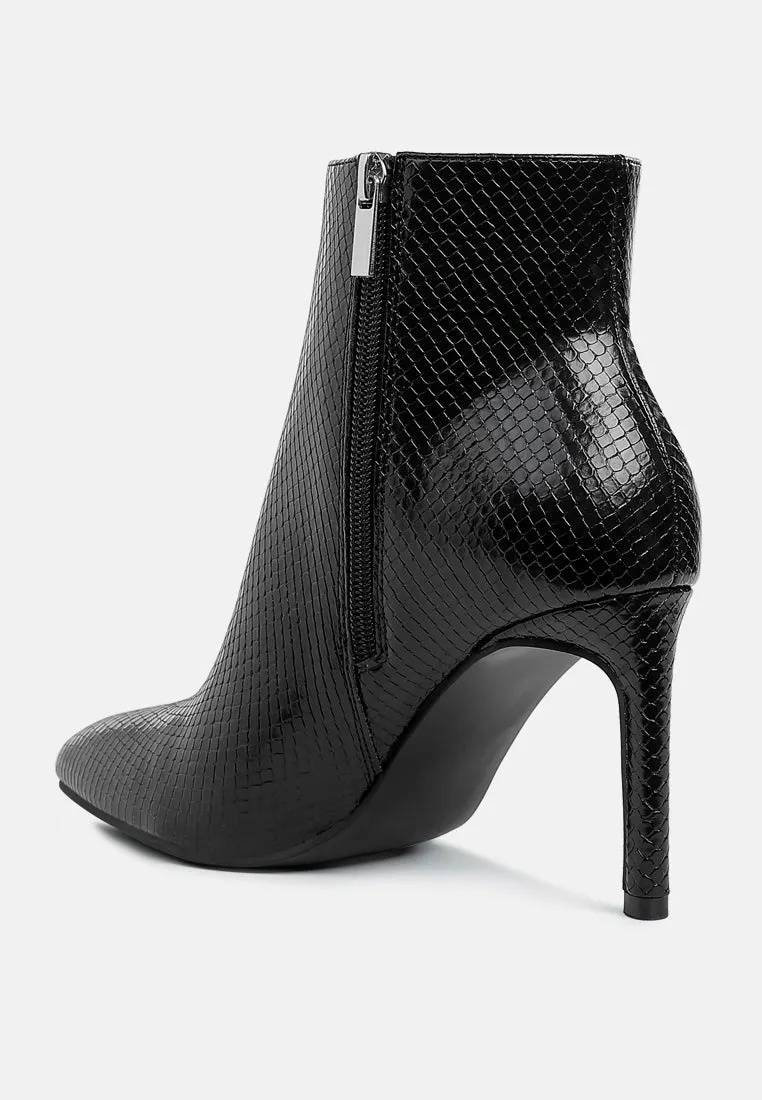 Textured Stiletto Heel Ankle Boots


 By RAG