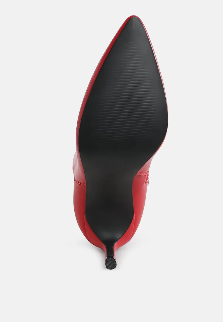 Textured Stiletto Heel Ankle Boots


 By RAG