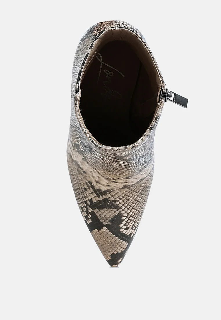 Textured Stiletto Heel Ankle Boots


 By RAG