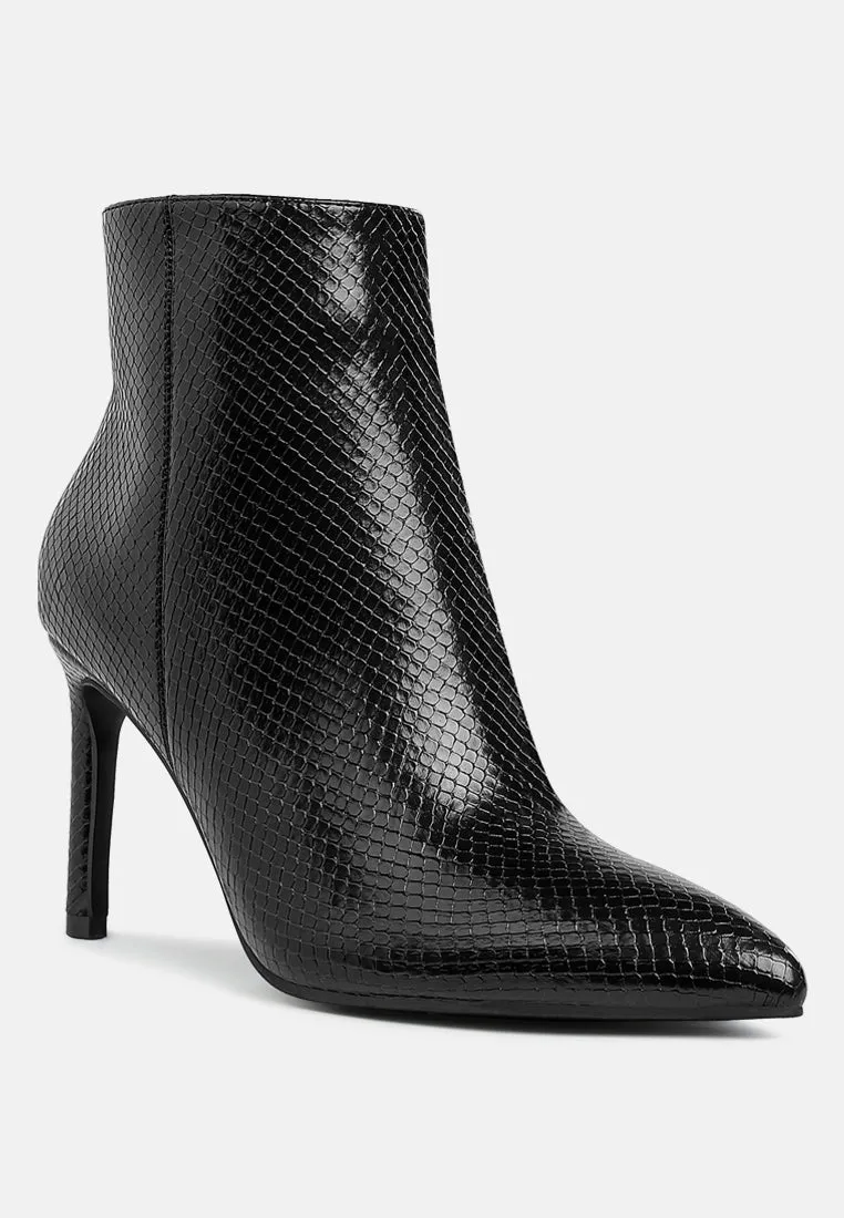 Textured Stiletto Heel Ankle Boots


 By RAG