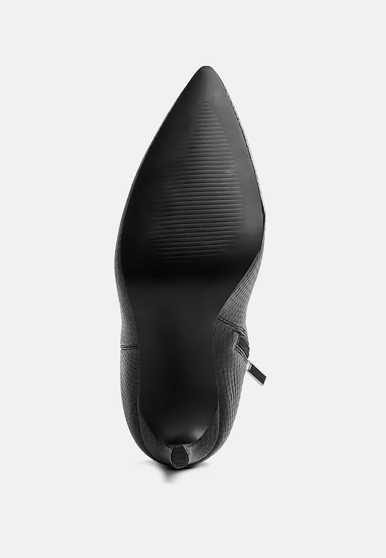 Textured Stiletto Heel Ankle Boots


 By RAG