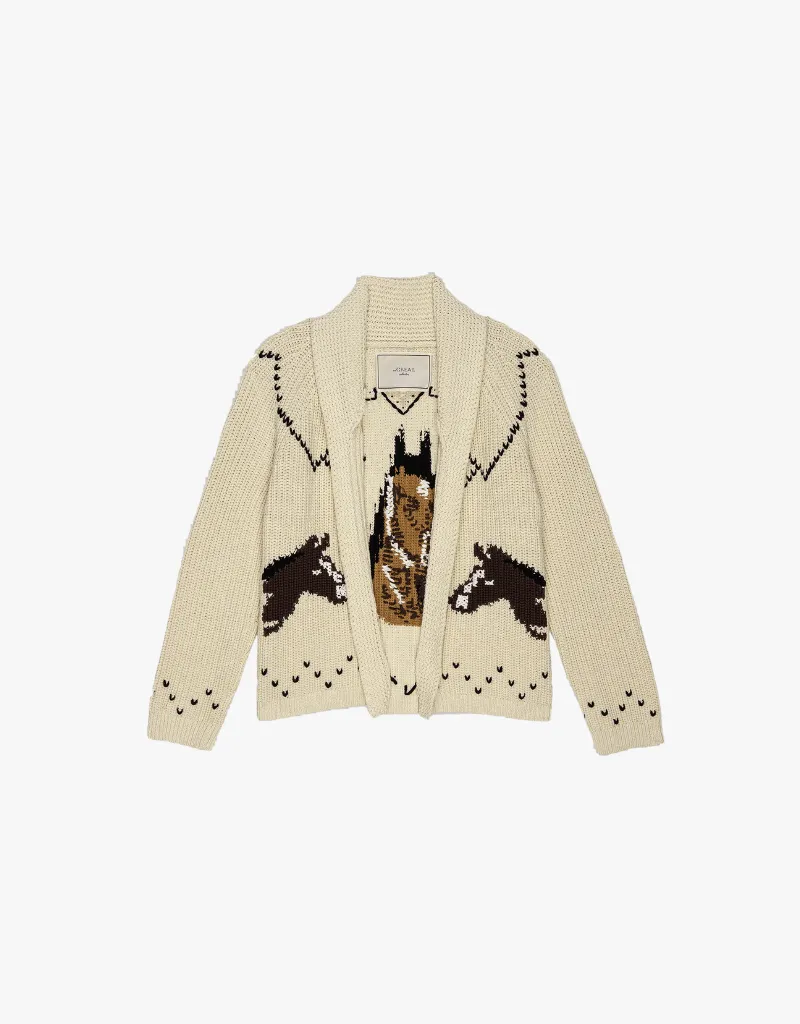 The Great The Horse Lodge Cardigan in Cream