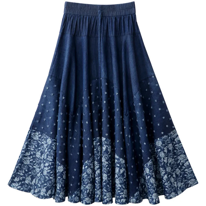 TrendEdge Distressed Denim Skirt