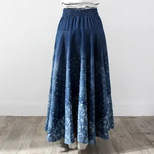 TrendEdge Distressed Denim Skirt