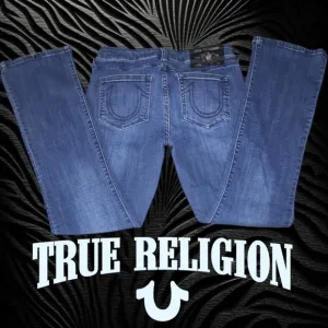 True Religion Women's Becca Mid Rise Bootcut Jeans Dark Wash 31Wx31.5 Inseam