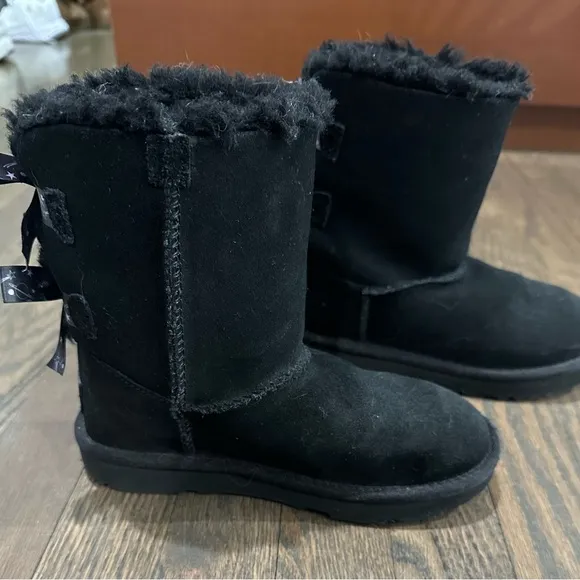 UGG Black Boots with Starry Bows