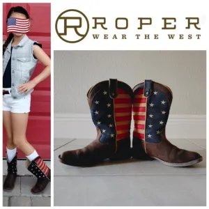 UNISEX Roper Patriotic Mid Calf Boots