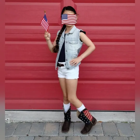 UNISEX Roper Patriotic Mid Calf Boots