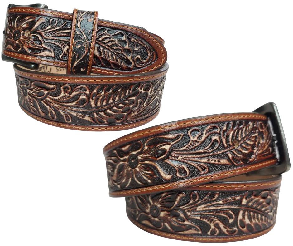West Distressed Leather Belt