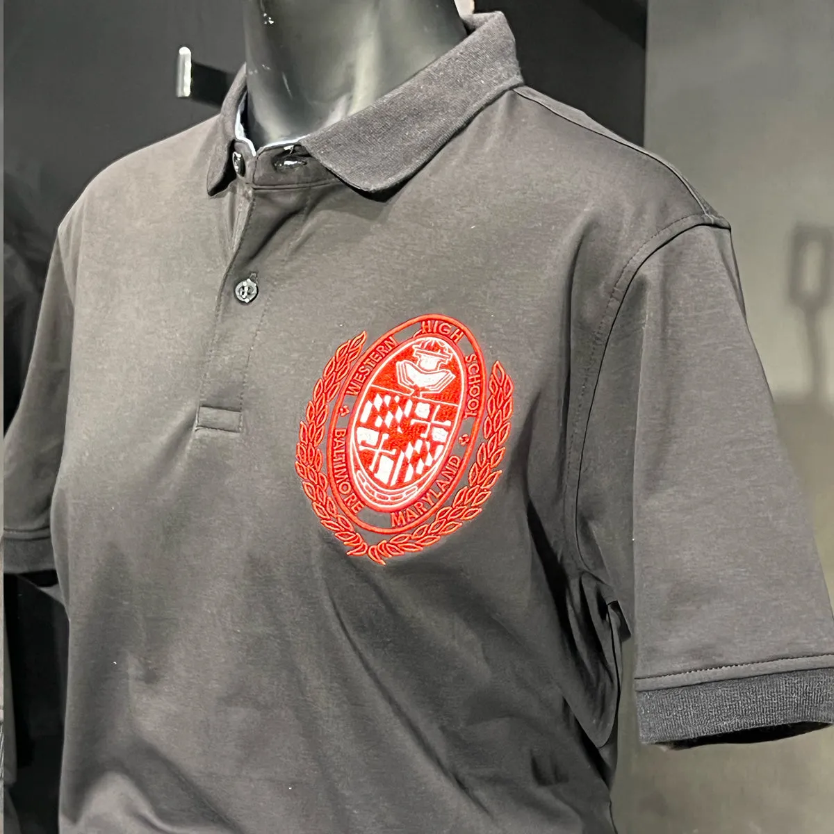 WESTERN HS | Iconic ( BLACK )  Polo Shirt