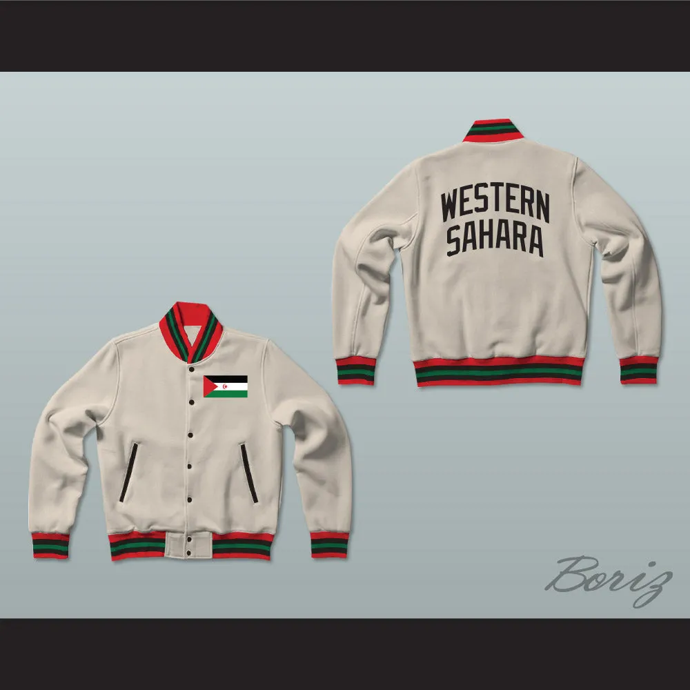 Western Sahara Varsity Letterman Jacket-Style Sweatshirt