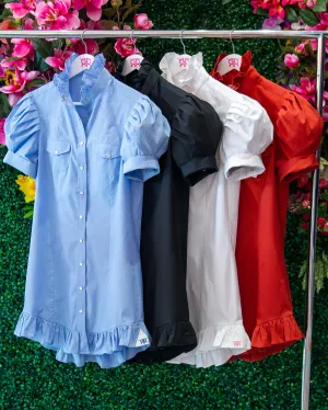 Western Snaps Ruffle Dress