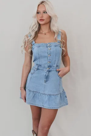 Who You Calling Darling Denim Mini Dress