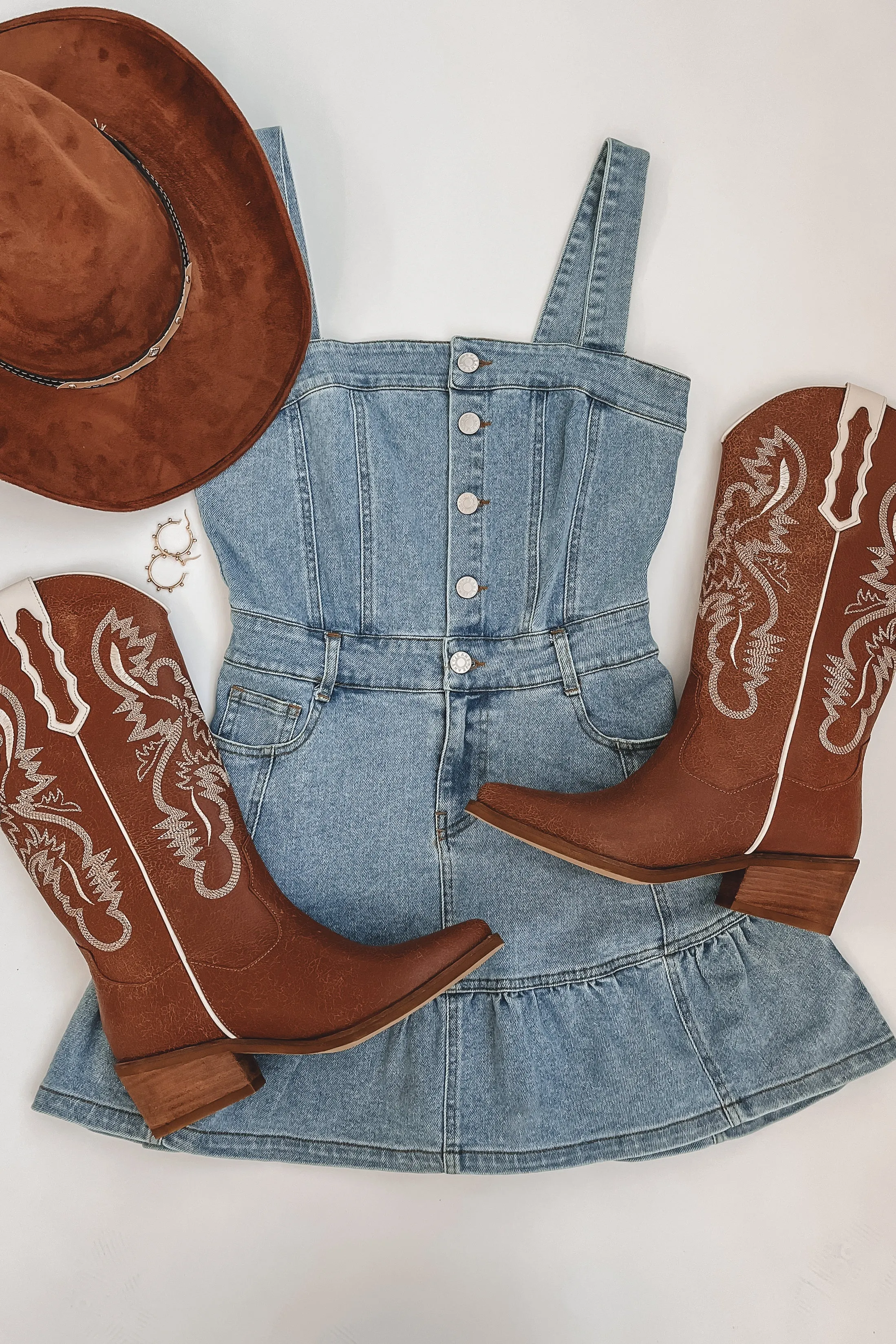 Who You Calling Darling Denim Mini Dress