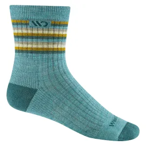 Wide Open Womens Multi Stripe Cushioned Micro Crew Socks