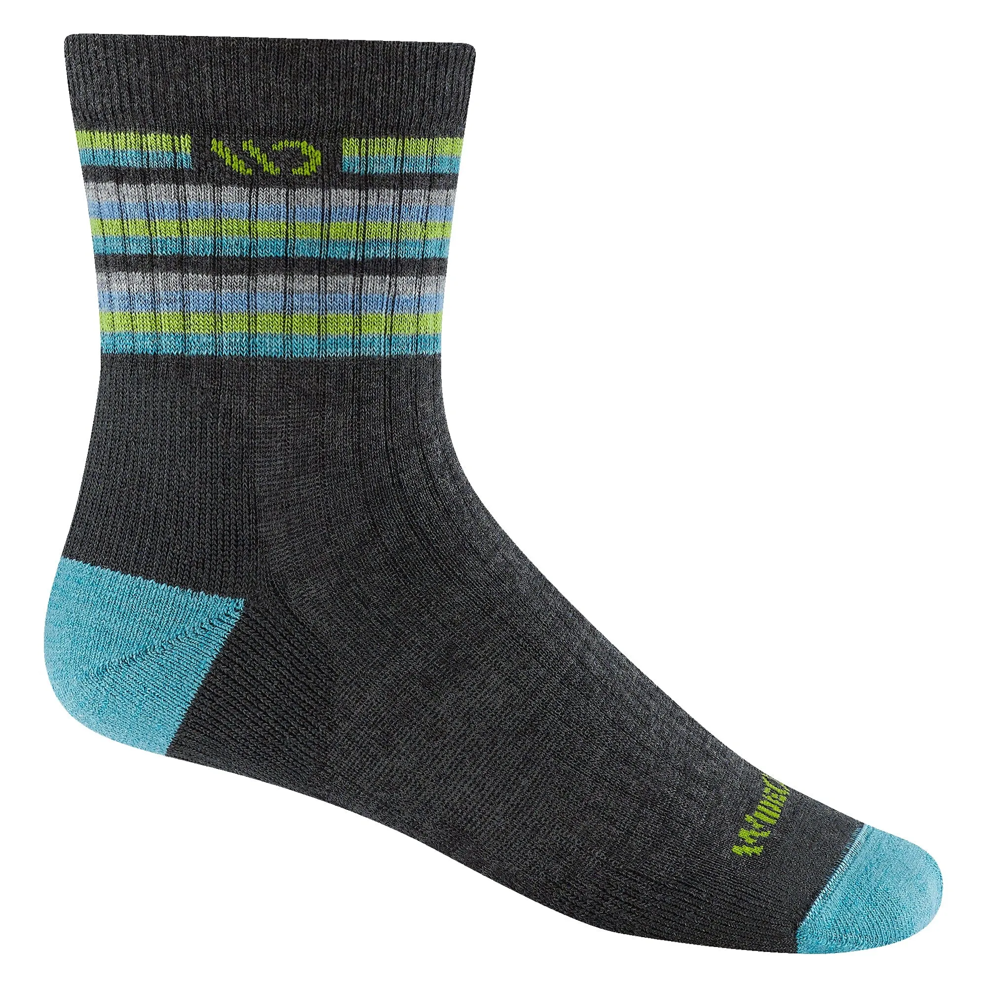 Wide Open Womens Multi Stripe Cushioned Micro Crew Socks