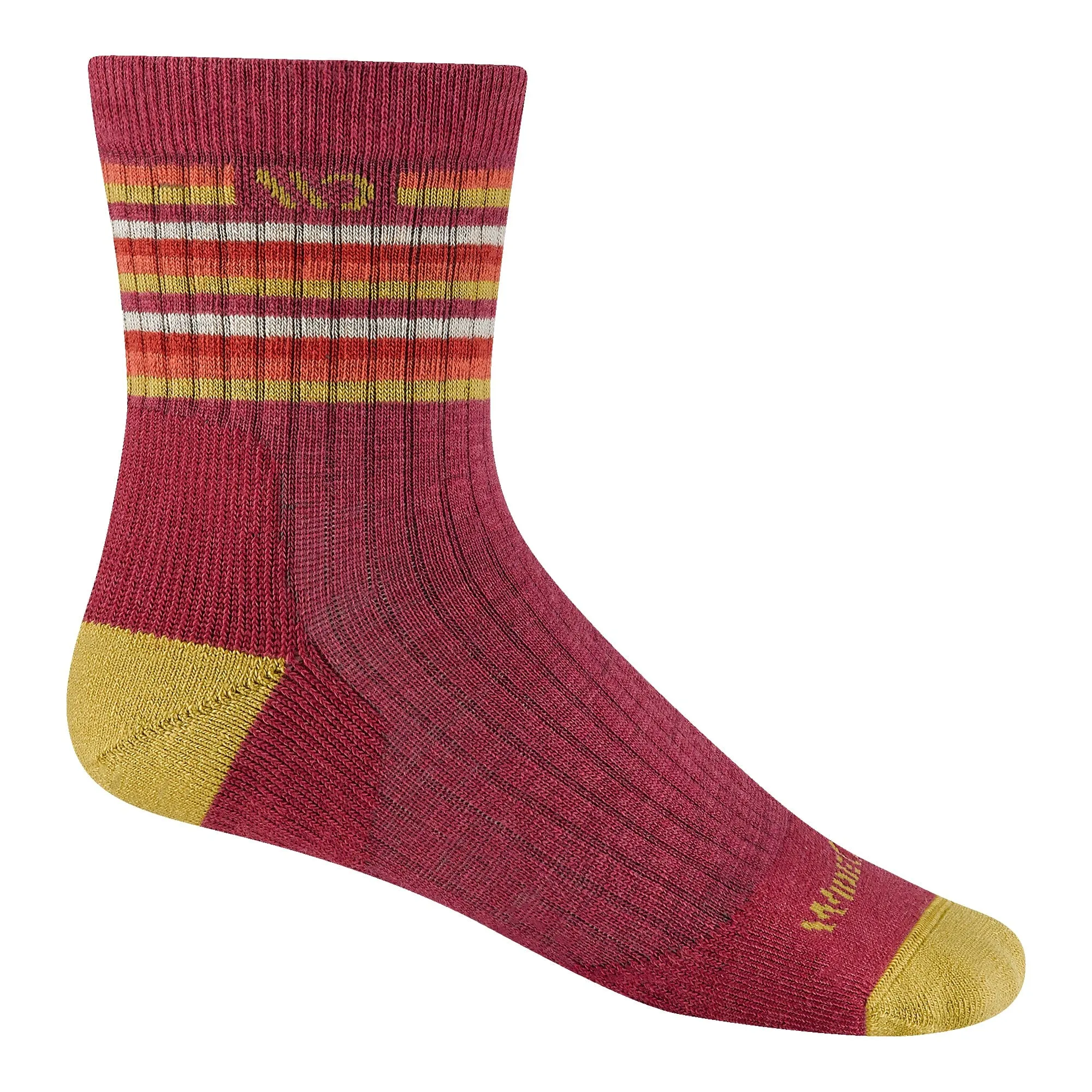 Wide Open Womens Multi Stripe Cushioned Micro Crew Socks