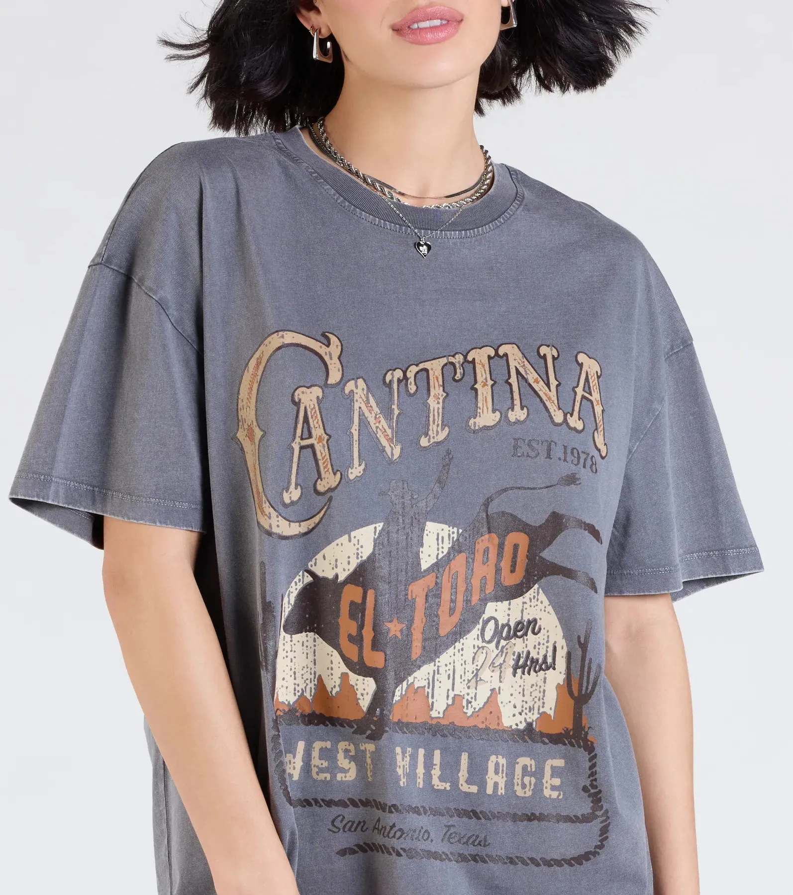 Wild And Free Oversized Graphic Tee