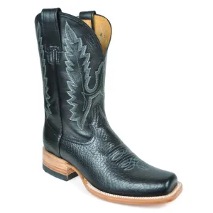 Willacy Stockman Square Toe Boot - Black