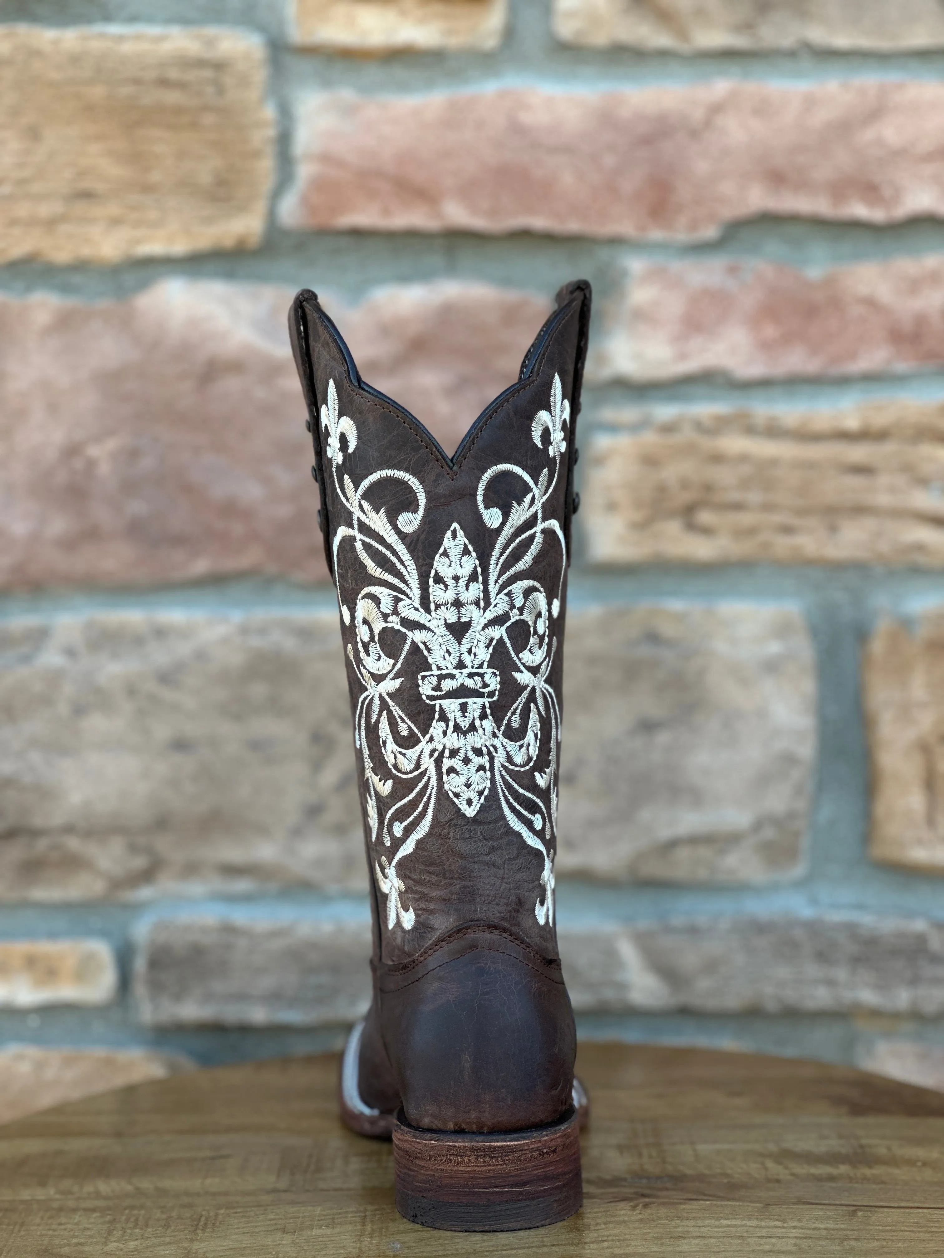 Women's Artillero Brown Embroidered Western Boots