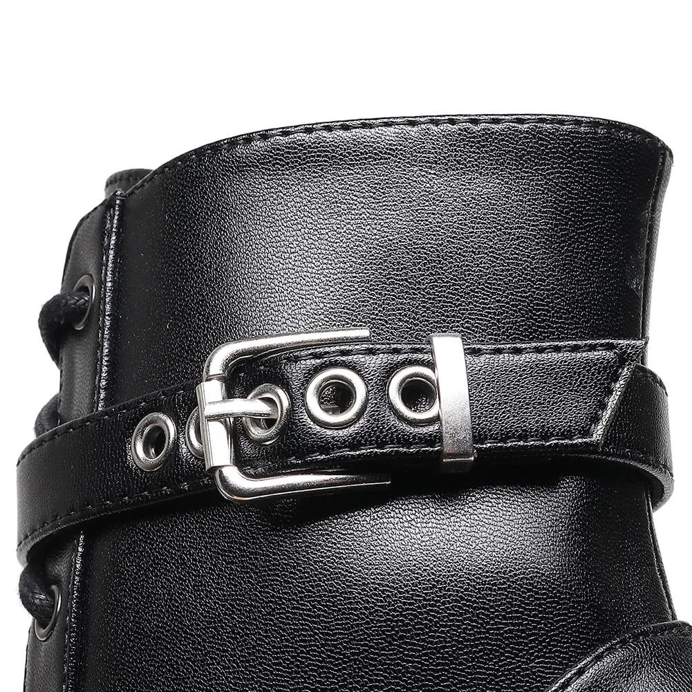 Women's Pointed Toe Lace-Up Stiletto Boots