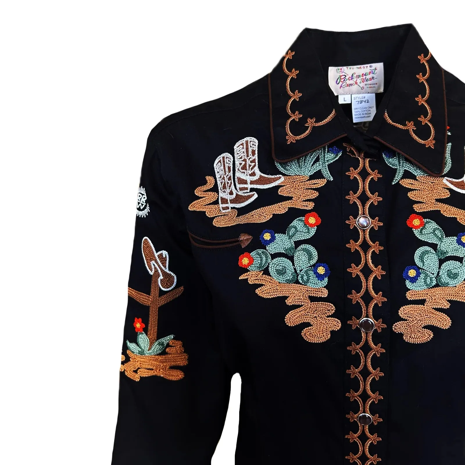 Women's Vintage Western Shirt Collection: Rockmount Boots and Cactus Black