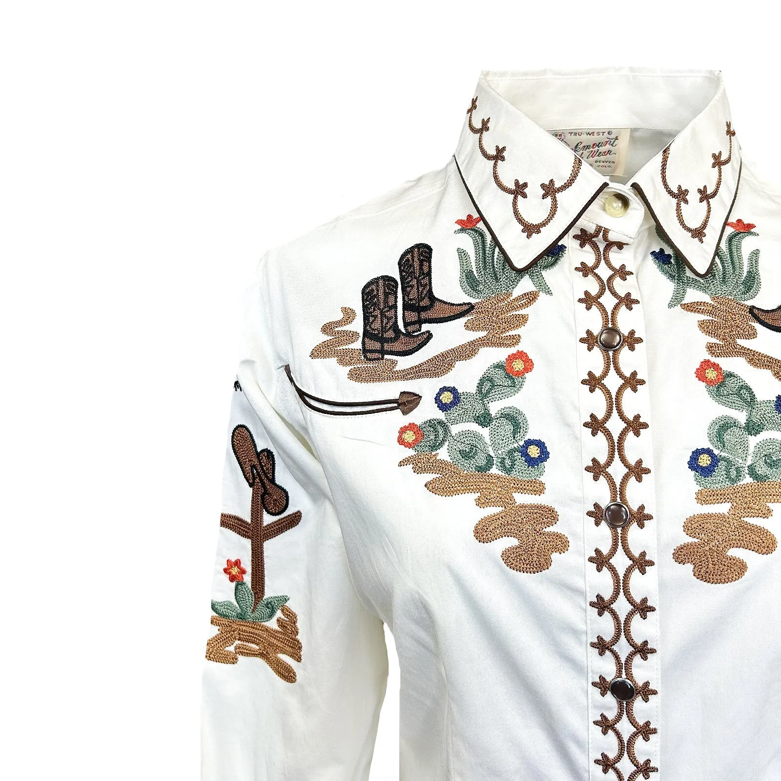 Women's Vintage Western Shirt Collection: Rockmount Boots and Cactus Ivory