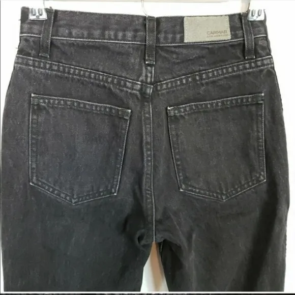 Y2K side zip reflective distressed jeans