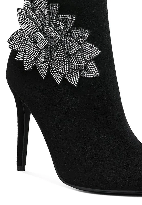 Yarrow Rhinestones Petal Boots