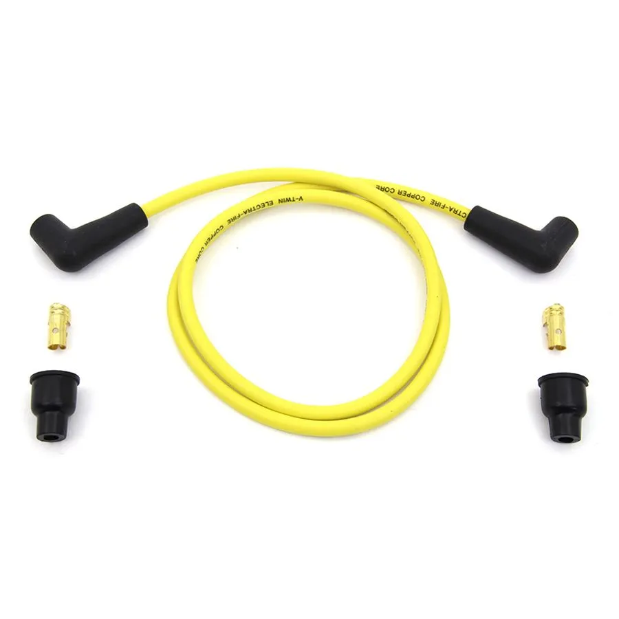 Yellow 7mm Universal Spark Plug Wire Kit - Black Ends