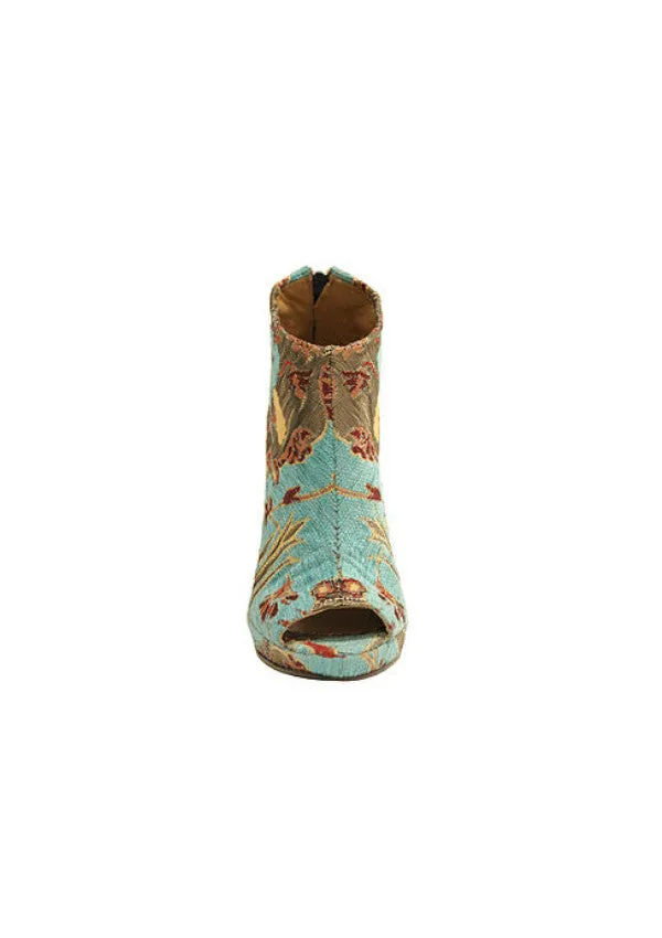 Zeyzani Turquoise Ankle Boot Final Sale